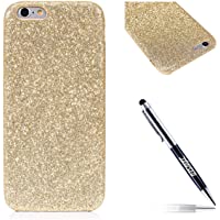 JAWSEU Funda Compatible con iPhone 6S-iPhone 6 Case- Suave Delgado Glitter Silicona TPU Gel Goma Bumper Carcasa Bonita…